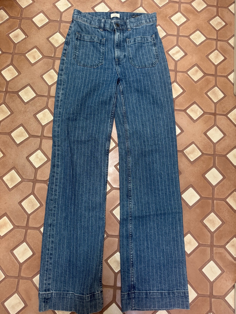 Sunwashed Denim Patch Pocket Pant
